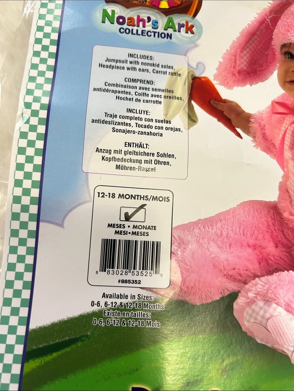 Noah’s Ark Precious Pink Wabbit Costume